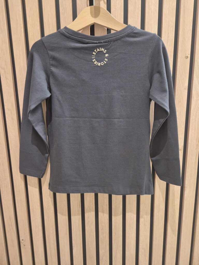 t shirt manches longues gris foncé