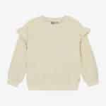 sweatshirt fille coton beige daily seven