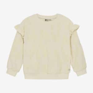 sweatshirt fille coton beige daily seven