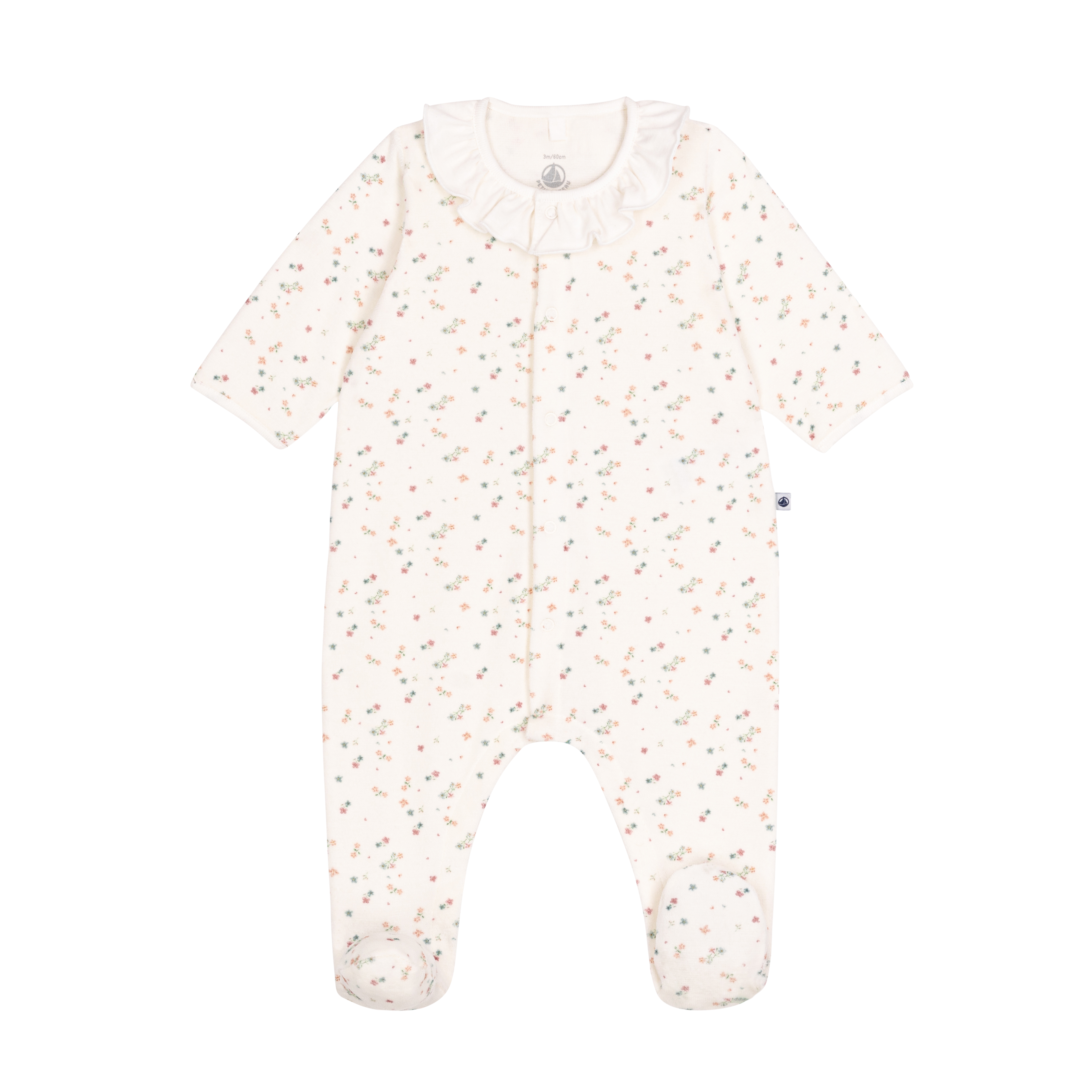pyjama dors bien fille velours blanc petit bateau
