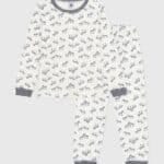 pyjama garçon velours blanc et bleu petit bateau
