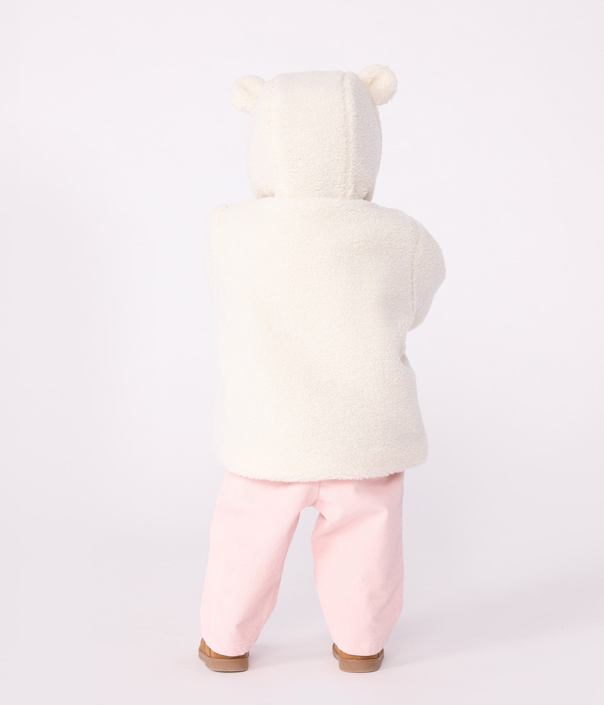 veste sherpa fille écru petit bateau