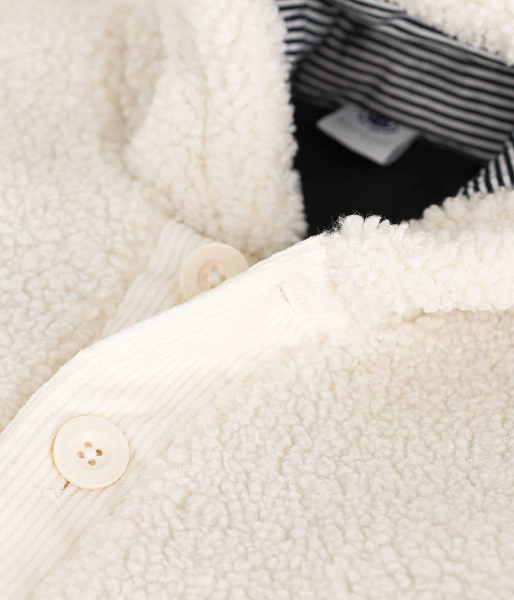 veste sherpa fille écru petit bateau