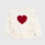 sweatshirt fille polaire écru petit bateau