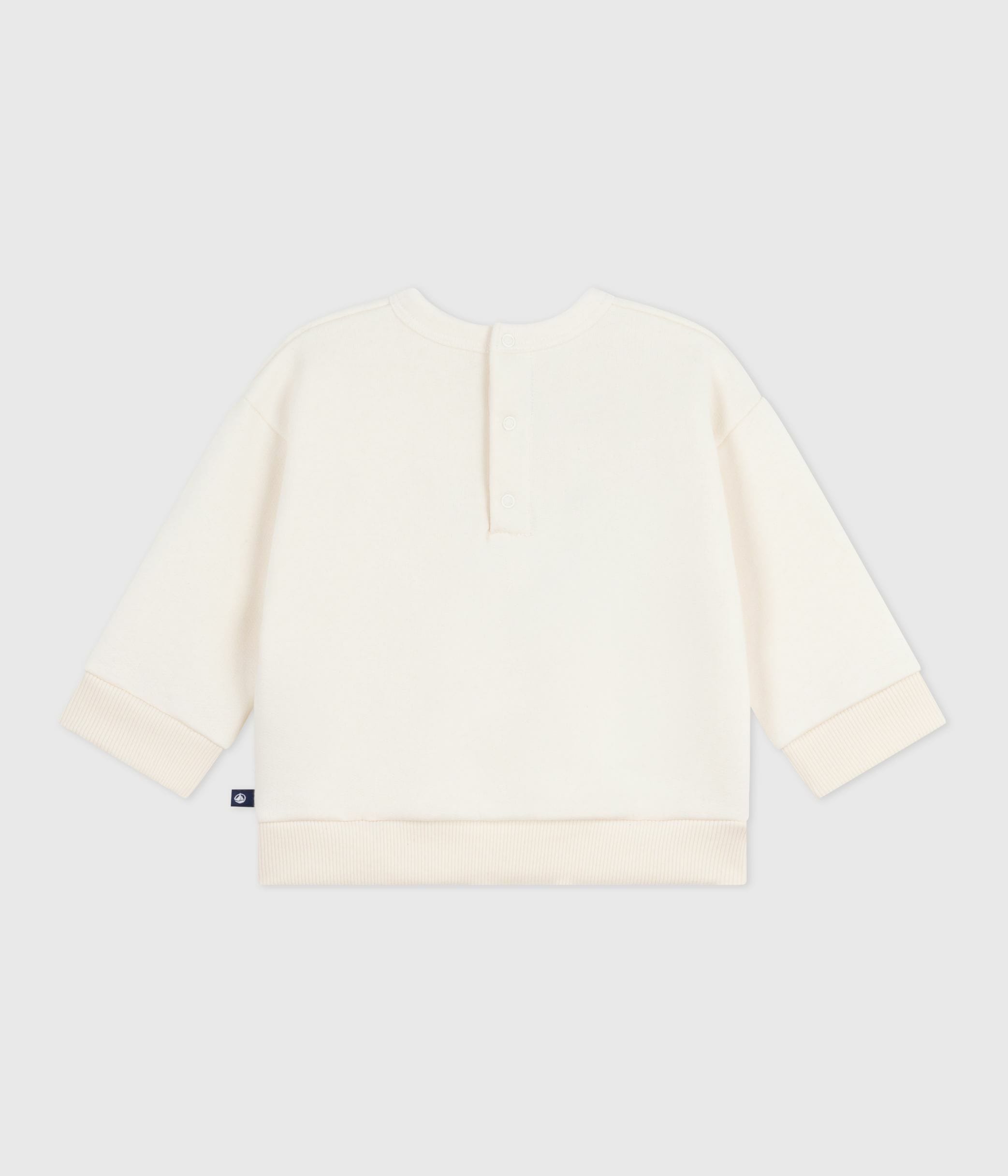 sweatshirt bébé fille polaire écru petit bateau