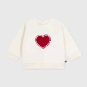 sweatshirt bébé fille polaire écru petit bateau