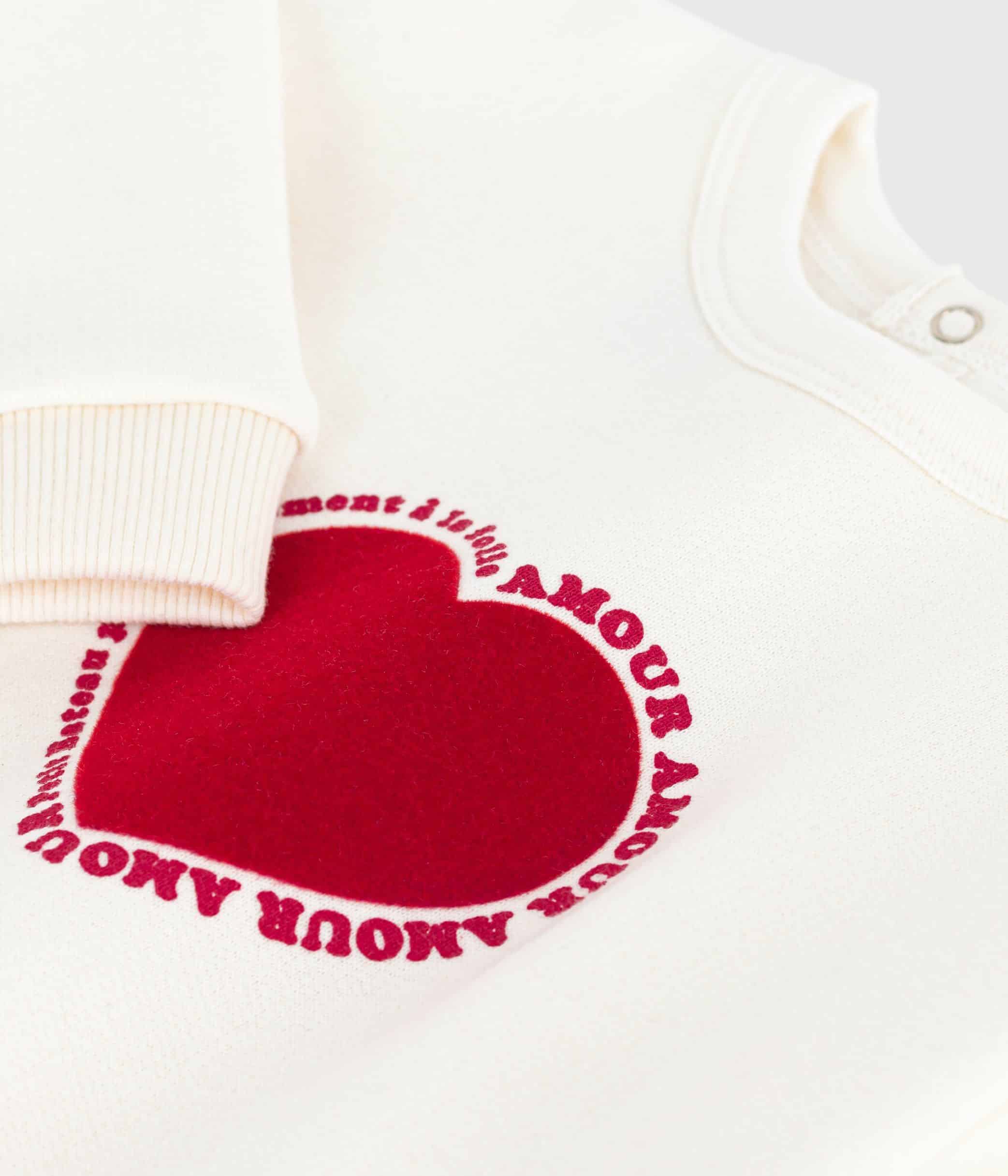 sweatshirt bébé fille polaire écru petit bateau