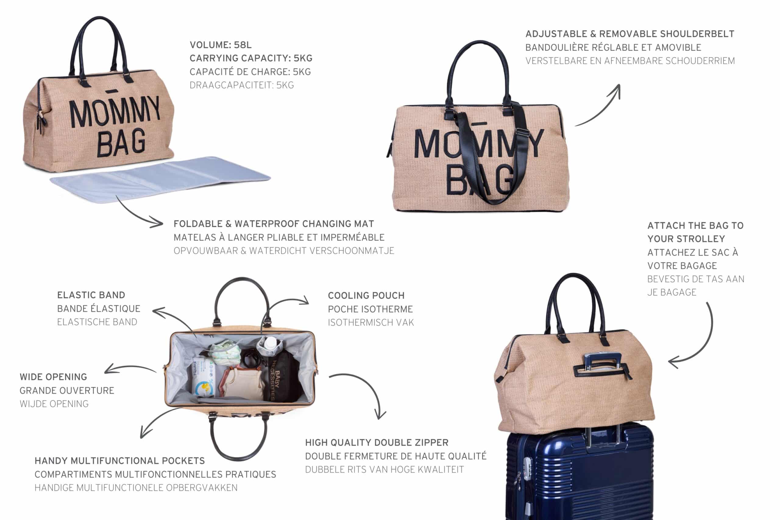 mommy bag beige
