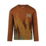 t shirt manches longues garçons brun koko noko