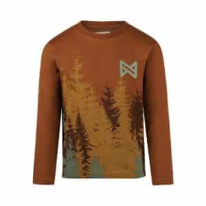 t shirt manches longues garçons brun koko noko