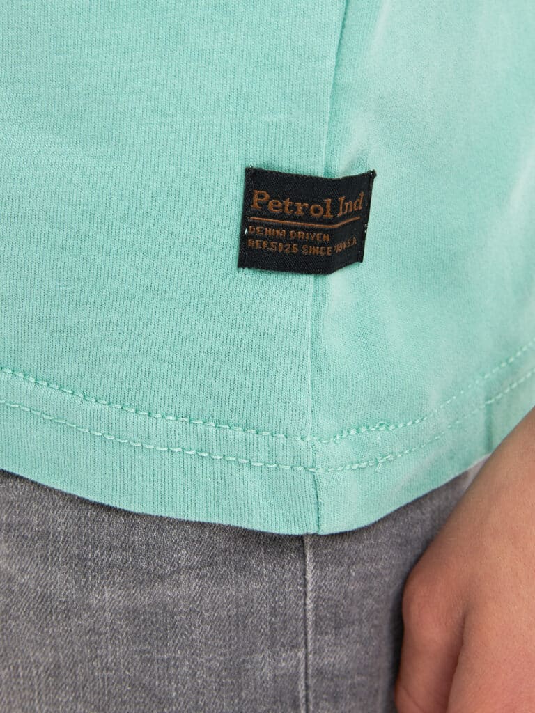 t shirt manches courtes turquoise