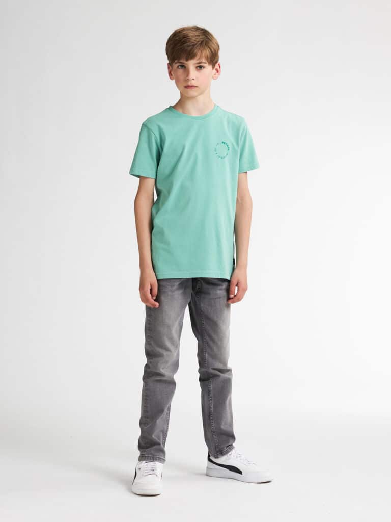 t shirt manches courtes turquoise