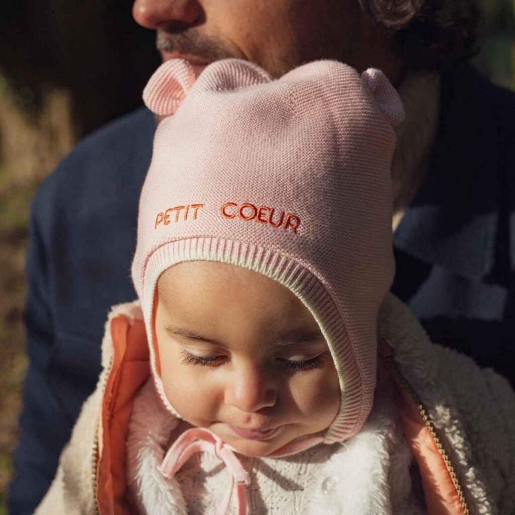 bonnet petit coeur bébé