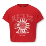 t shirt manches courtes rouge