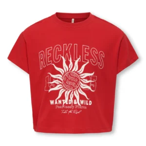 t shirt manches courtes rouge