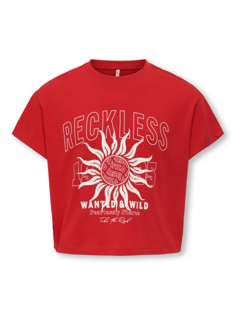 t shirt manches courtes rouge