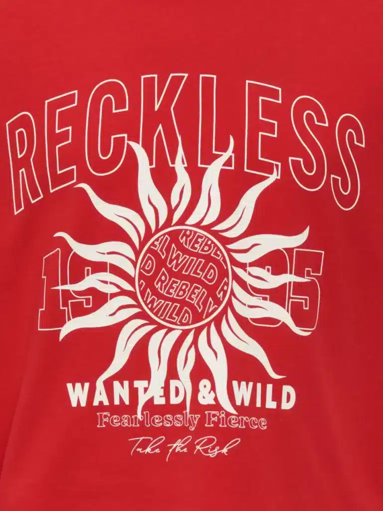 t shirt manches courtes rouge