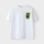 t shirt blanc / vert