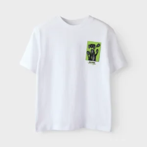 t shirt blanc / vert