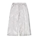 pantalon large droit argenté