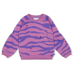 sweatshirt zébré violet