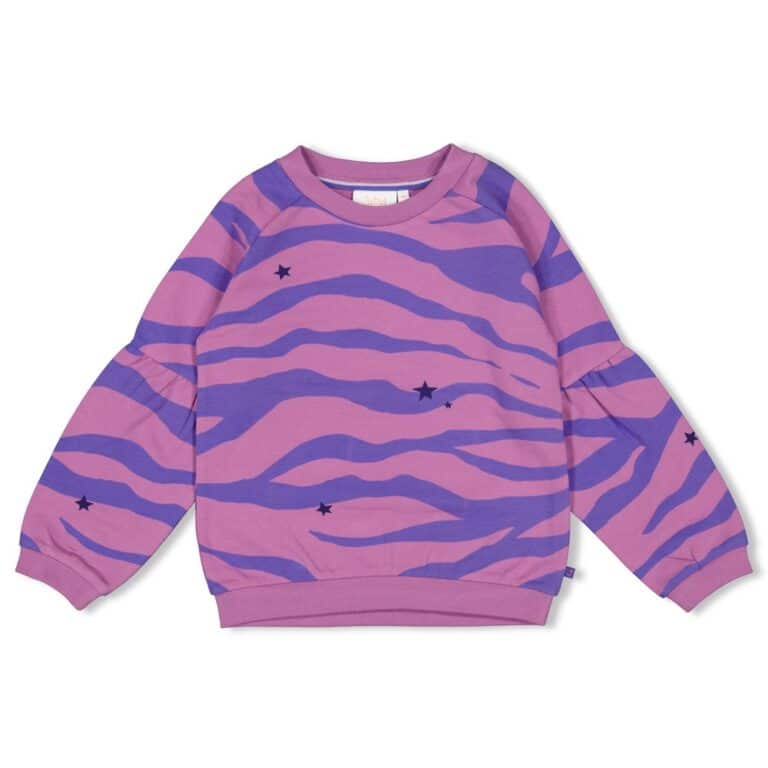 sweatshirt zébré violet