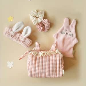 trousse soiree pyjama rose