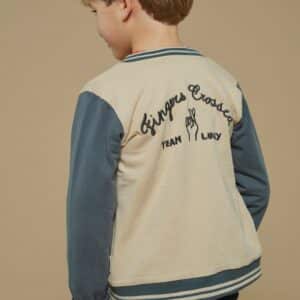 veste reversible gris / beige