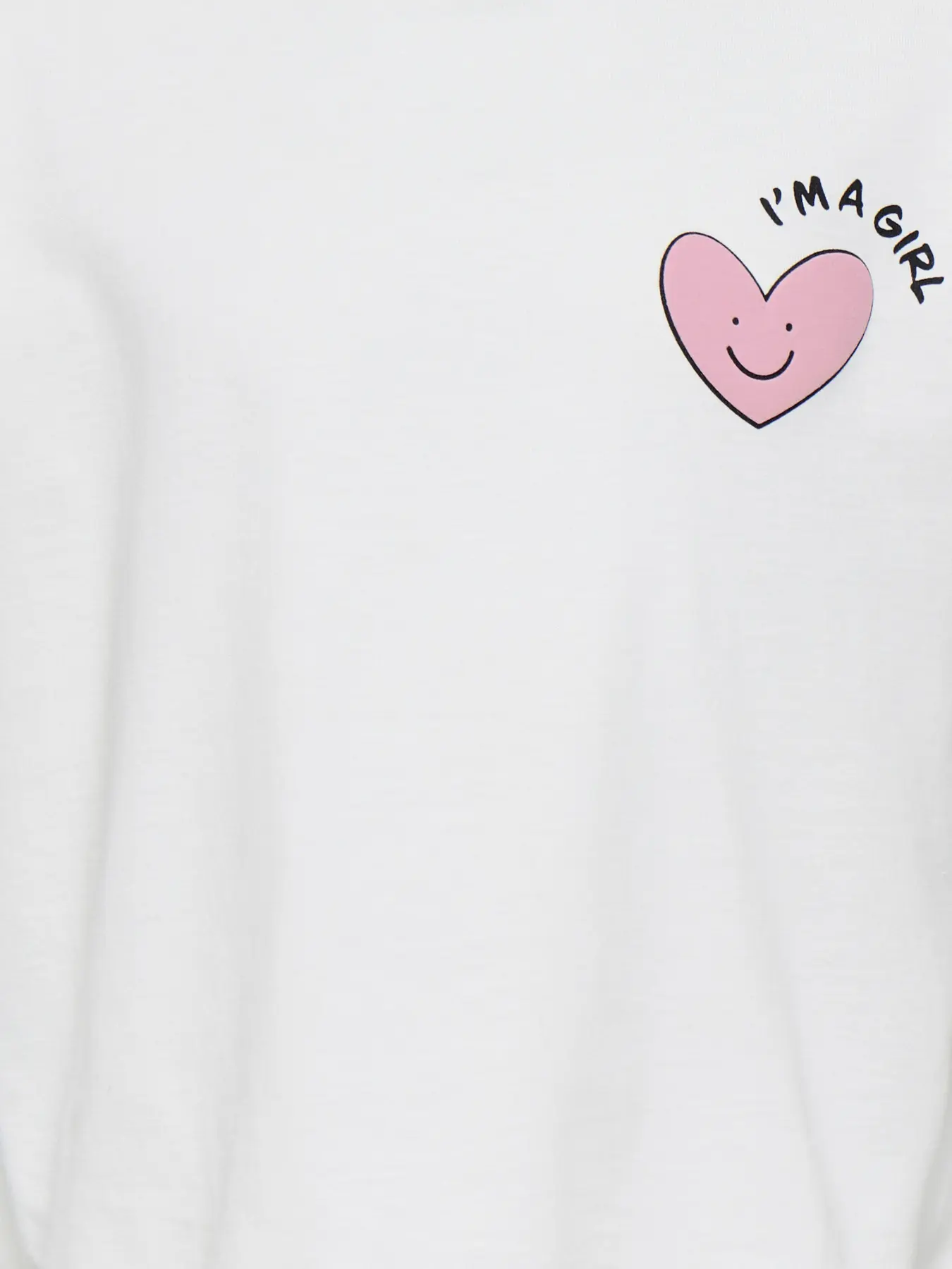 t shirt manches courtes blanc i'm a girl
