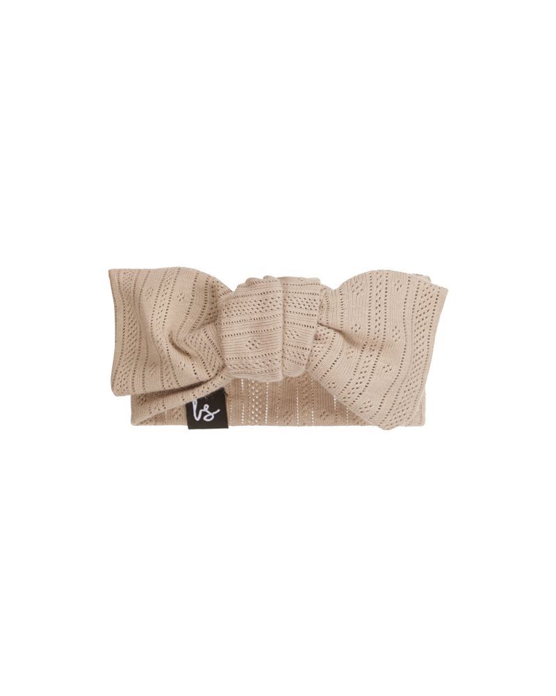 bandeau bébé avec nœud brun