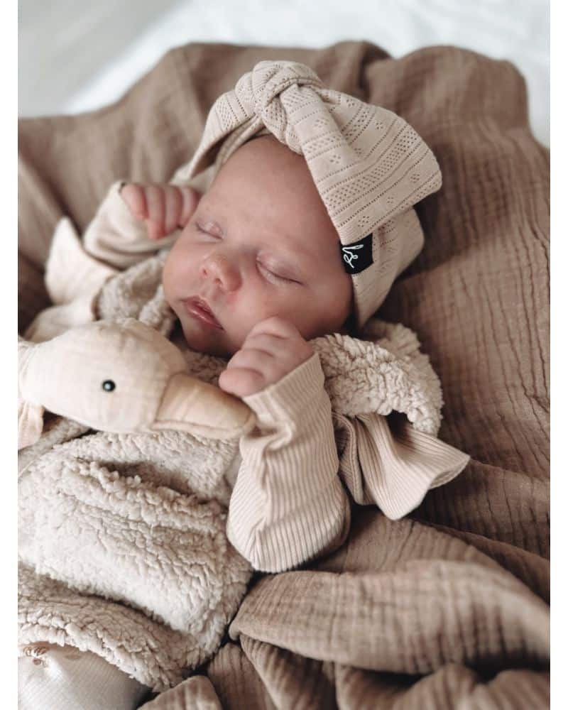 bandeau bébé avec nœud brun