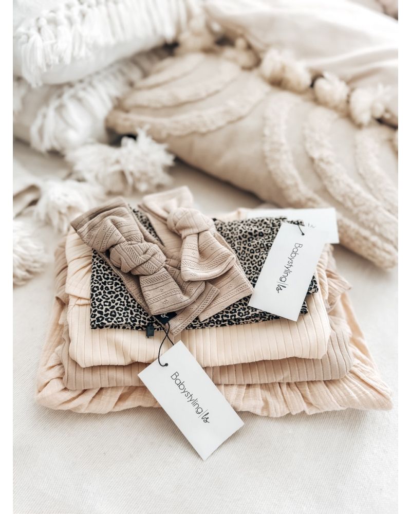 bandeau bébé avec nœud brun