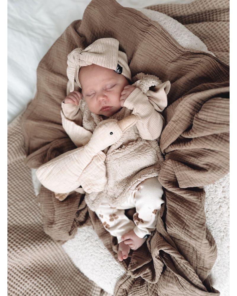 bandeau bébé avec nœud brun