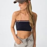 bandeau côtelé bleu