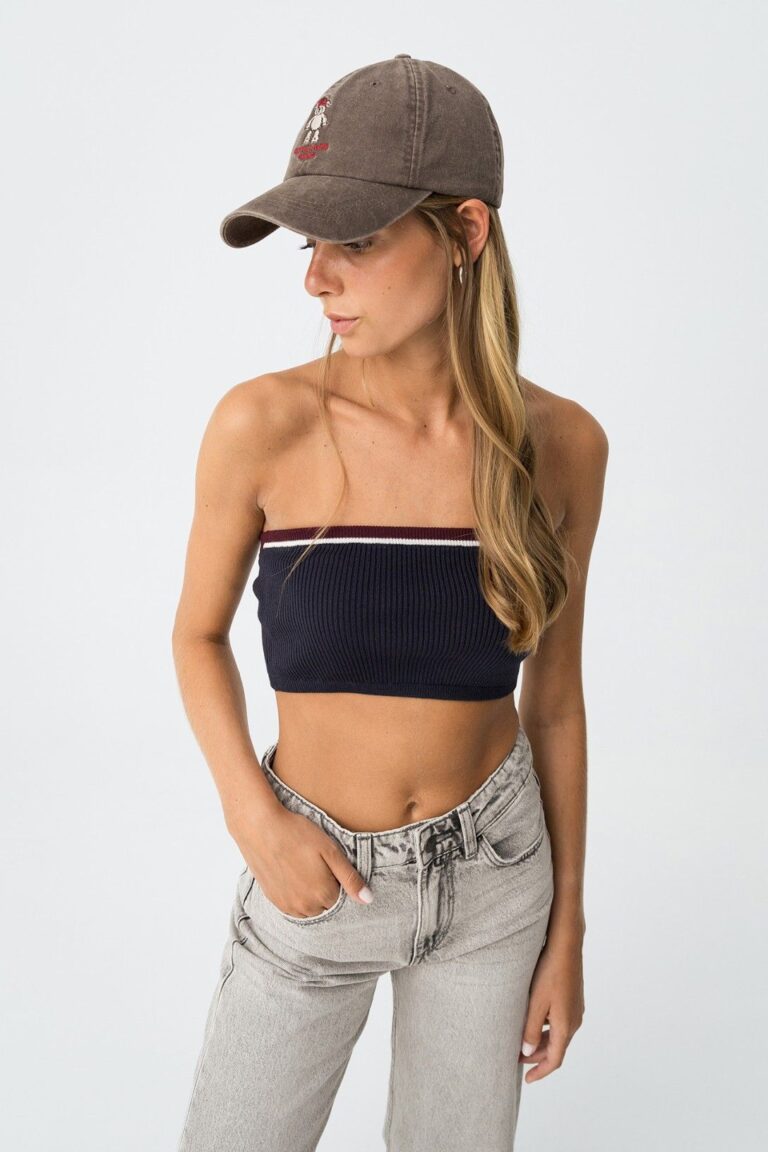 bandeau côtelé bleu