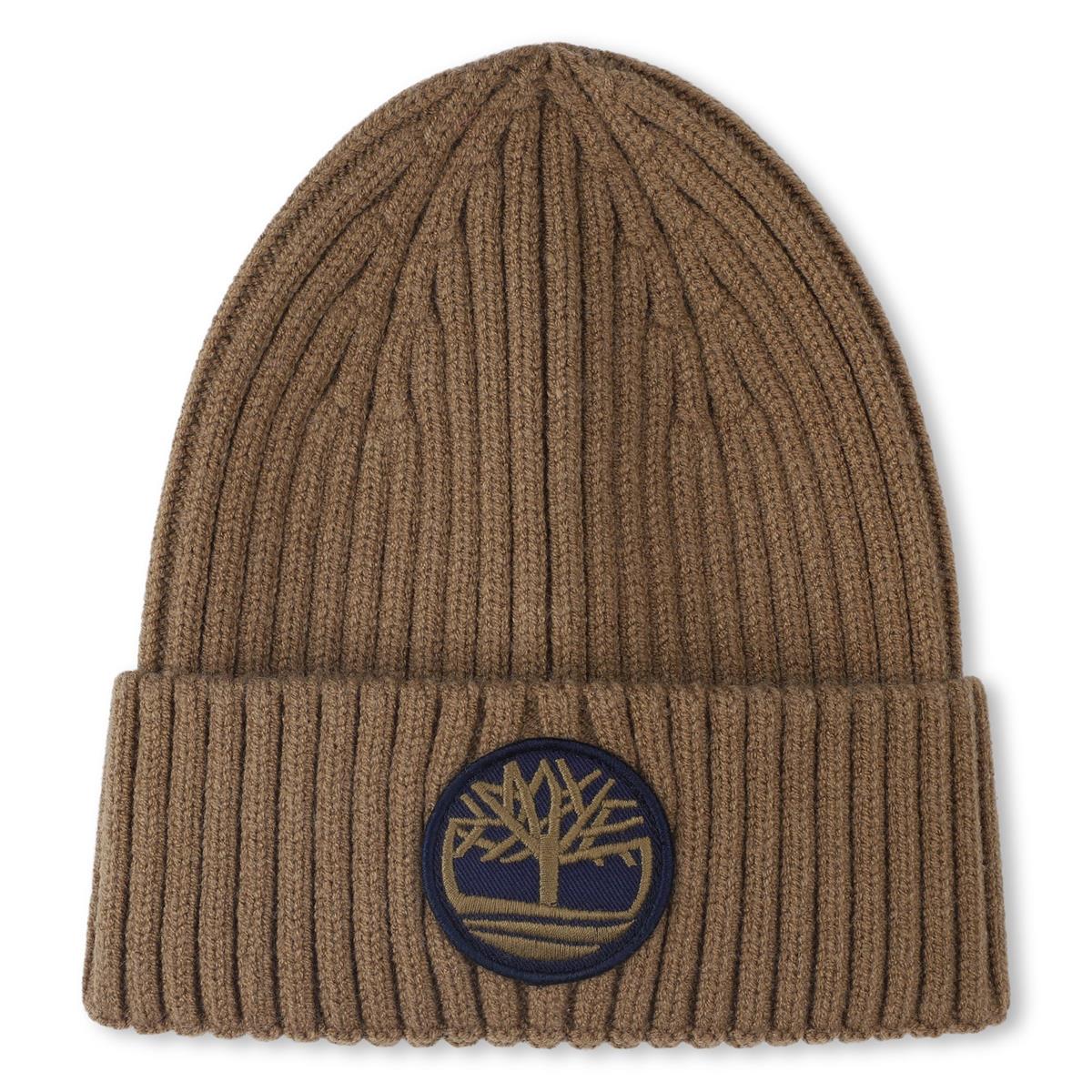 bonnet en tricot brun