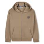 gilet à capuche brun