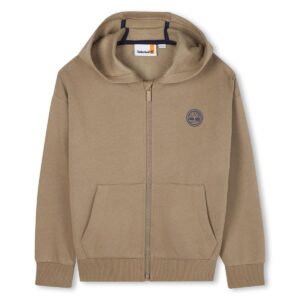 gilet à capuche brun