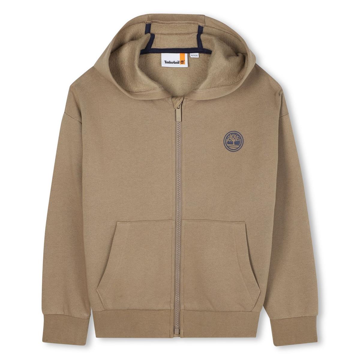gilet à capuche brun