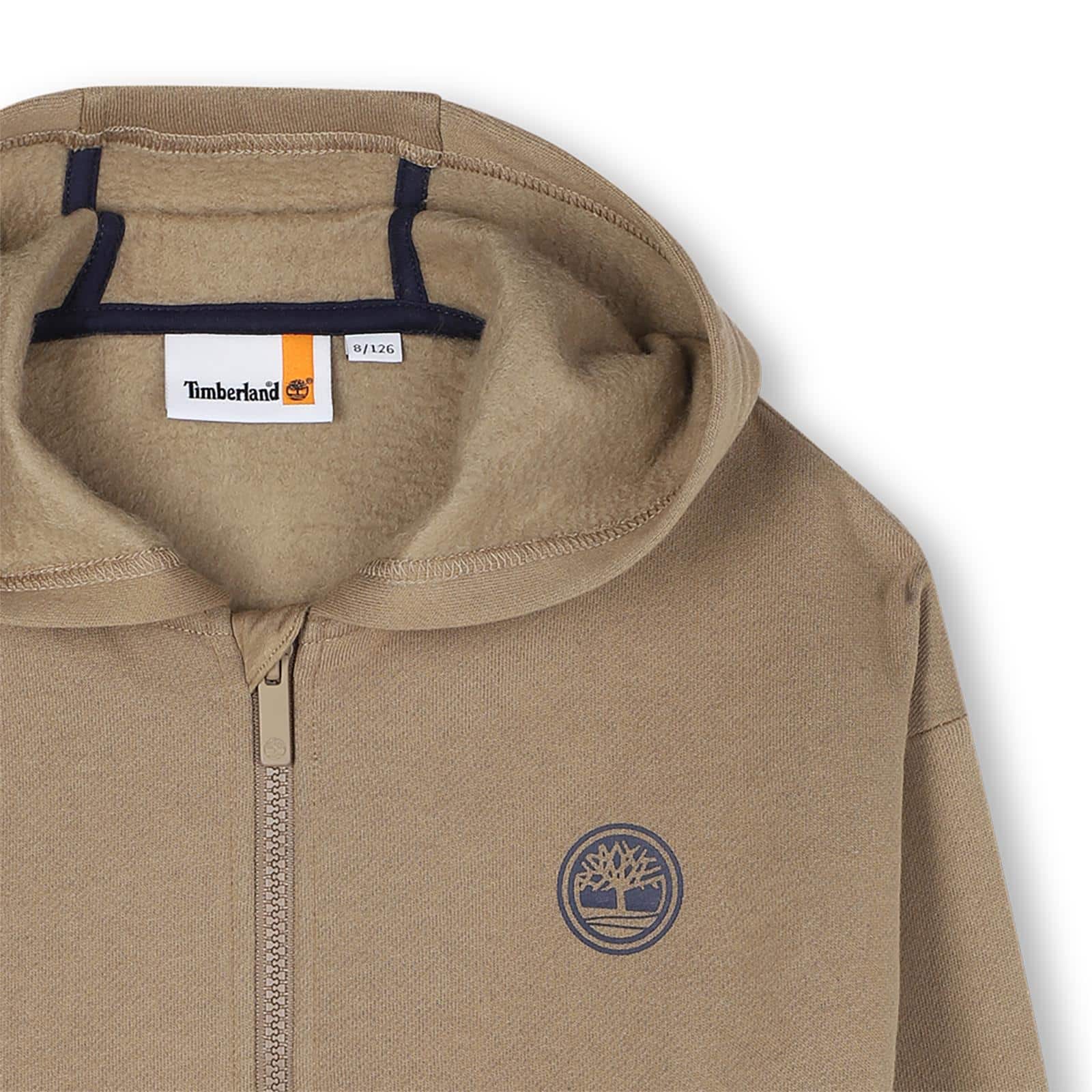 gilet à capuche brun