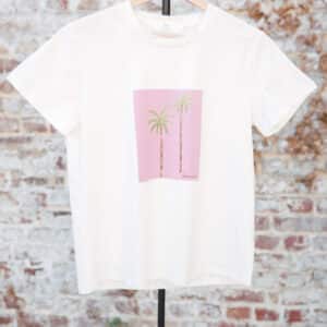 t shirt manches courtes palmier