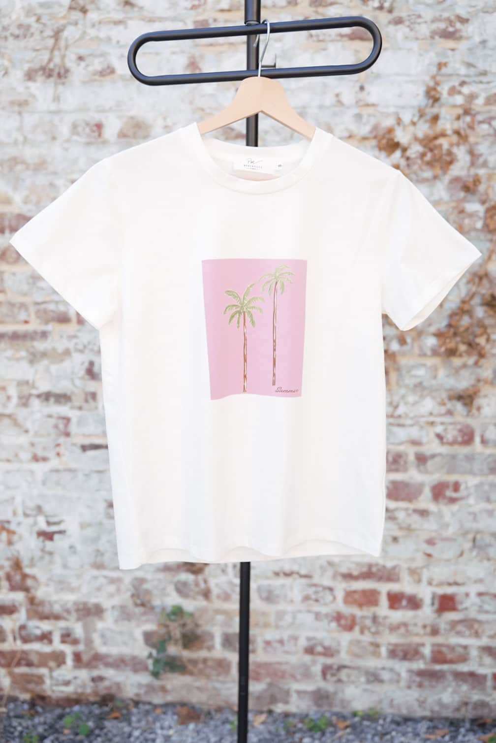 t shirt manches courtes palmier