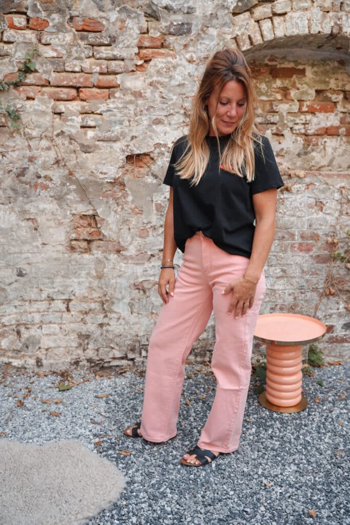 t shirt manches courtes noir bisous