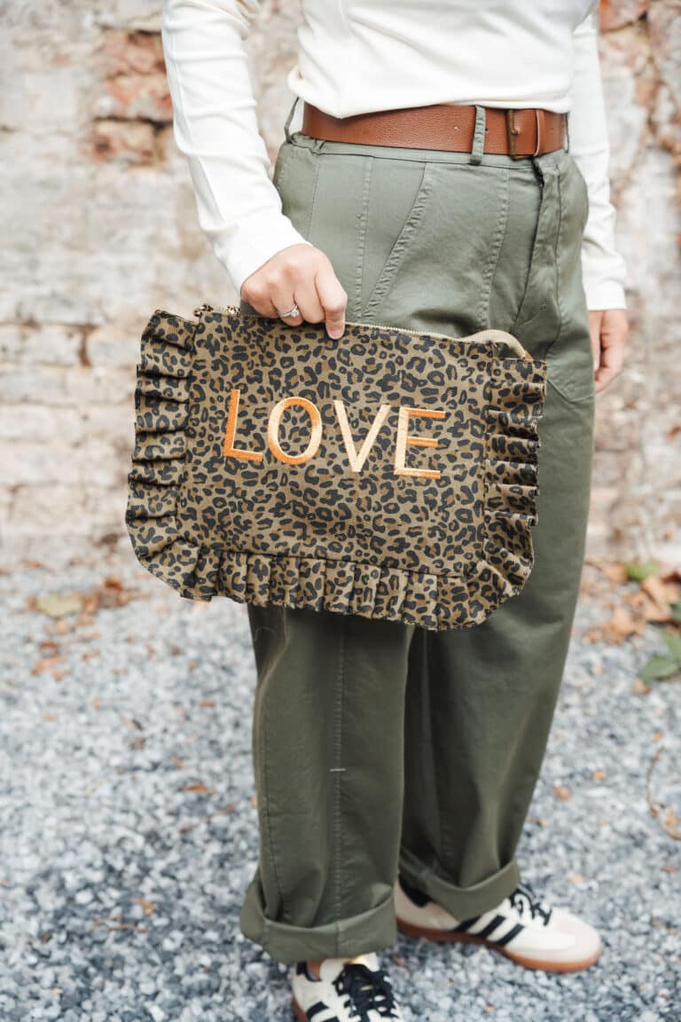 sac pochette léopard love