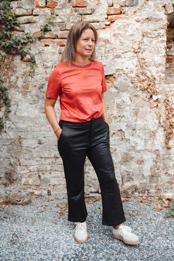 t shirt manches courtes bordeaux