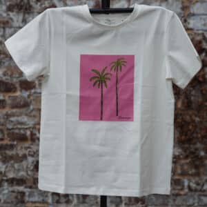 t shirt manches courtes palmier