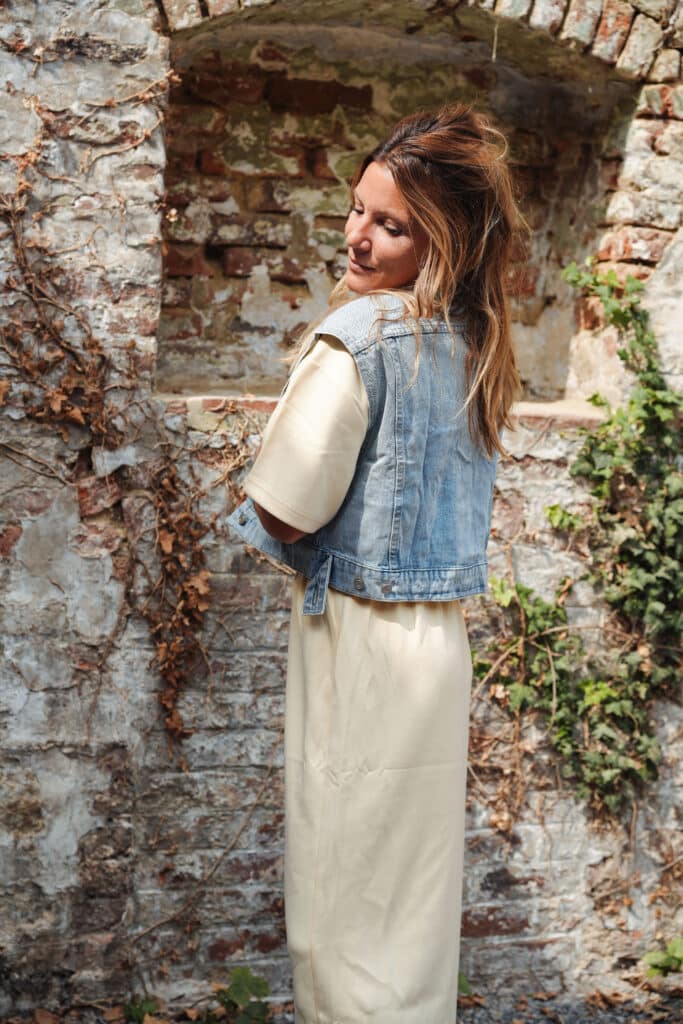 veste sans manches jeans