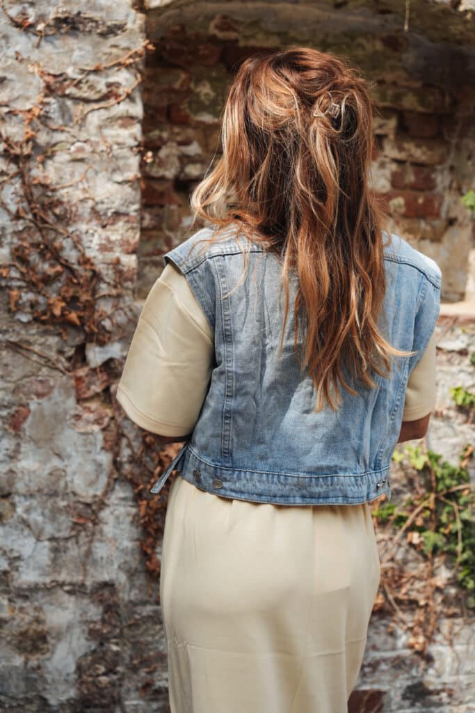 veste sans manches jeans