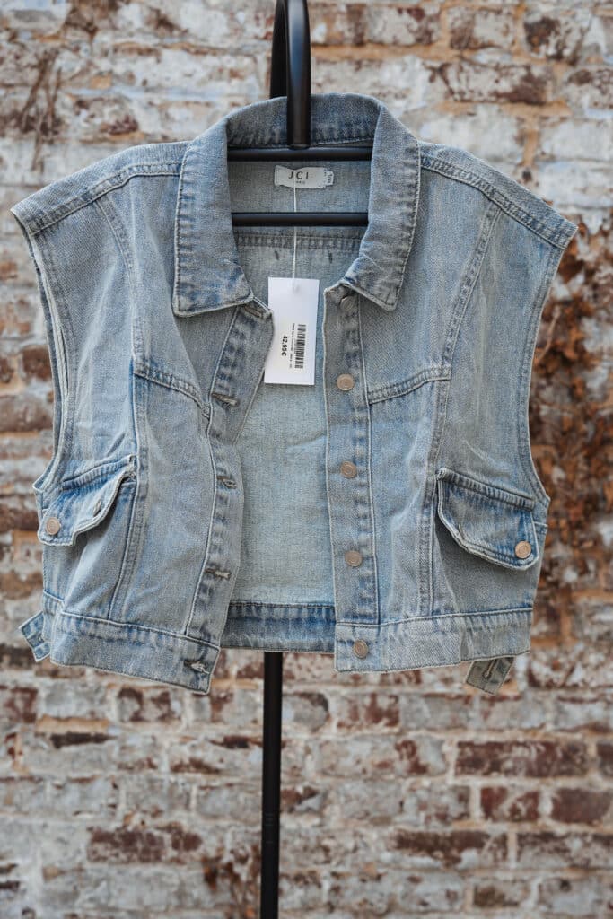 veste sans manches jeans