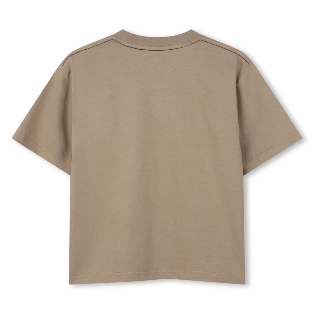 lot de 2 t shirts manches courtes blanc/brun beige